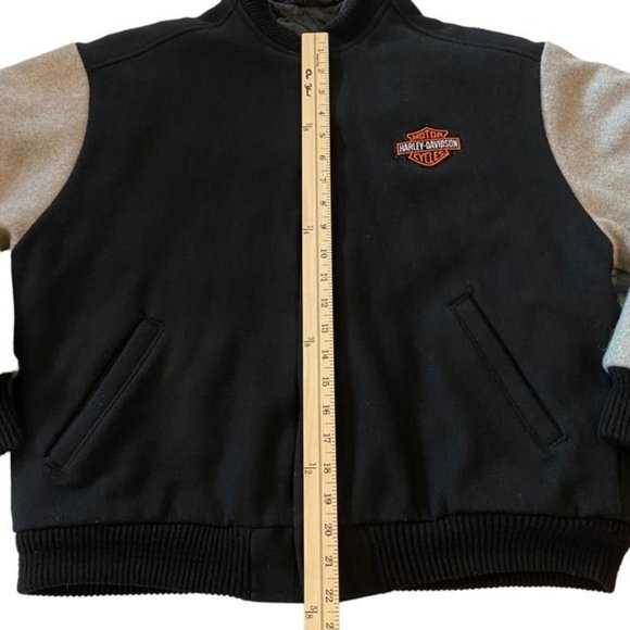Harley-Davidson Black and Gray Bomber Jacket - Picture 8 of 13